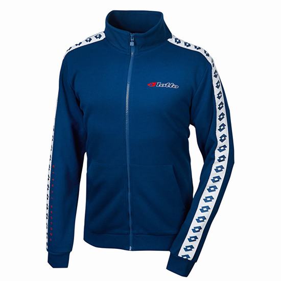 Lotto Athletica Due Sweat Fz Pl Sweatshirt Blue | 4ZYKOM1Z