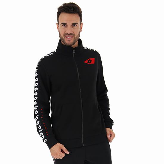 Lotto Athletica Due Sweat Fz Pl Sweatshirt Black | CWAOEFR8