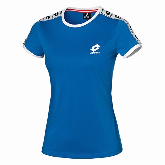 Lotto Athletica Js W T Shirts Blue | OAUYKR5C