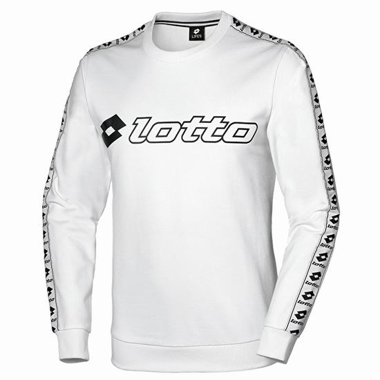 Lotto Athletica Sweat Rn Sweatshirt White | 2DF3GZSK