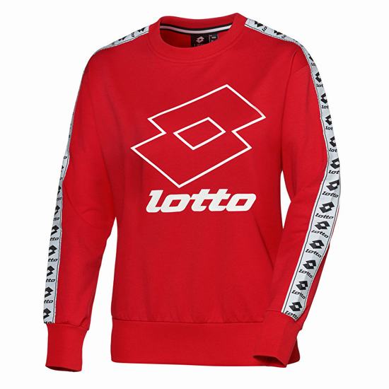 Lotto Athletica Sweat Rn W Tracksuits Red / White | SMUZTCCJ