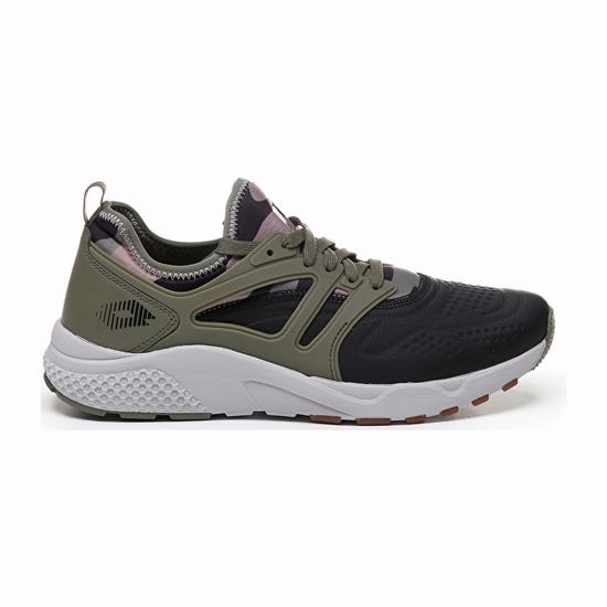 Lotto Breeze Ii Camou Lifestyle Shoes Black / Green | PADHQFVU