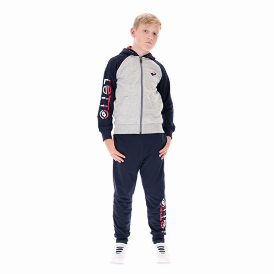 Lotto Bts Suit Tracksuits Grey / Navy | YGQWHGTZ