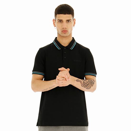 Lotto Classica Polo Shirts Black | 3WQLSV8N