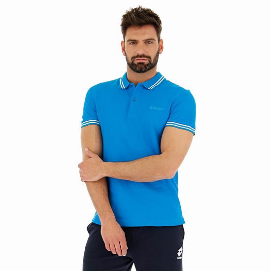 Lotto Classica Polo Shirts Blue | YGEKCS3G