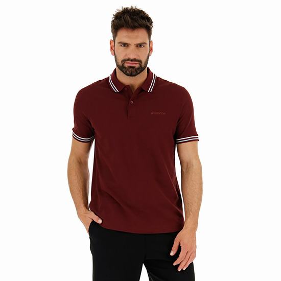 Lotto Classica Polo Shirts Burgundy | DAFWSQBX