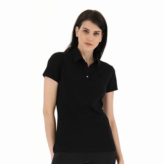 Lotto Classica W Stc Js Polo Shirts Black | CWNXV5VE