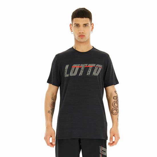 Lotto Logo Ii T Shirts Black | DBGIWKI7