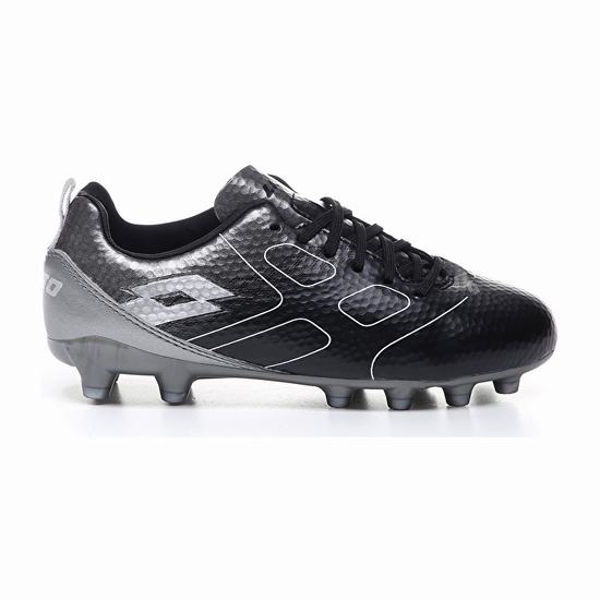 Lotto Maestro 700 Fg Jr Soccer Shoes Black / Silver | WIAQVK7V