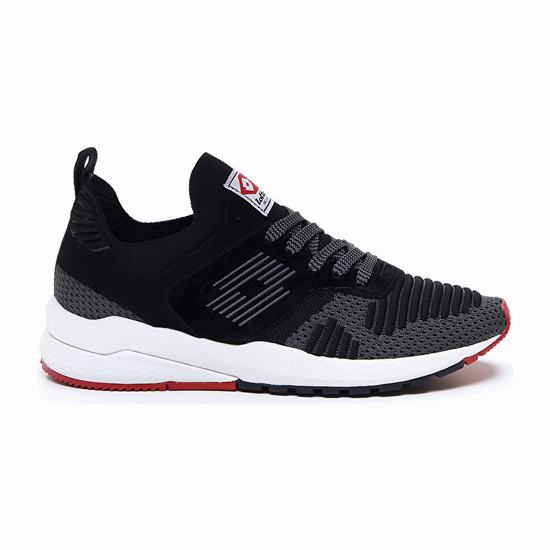 Lotto Marathon Knit Sneakers Black | KTMZFWU1