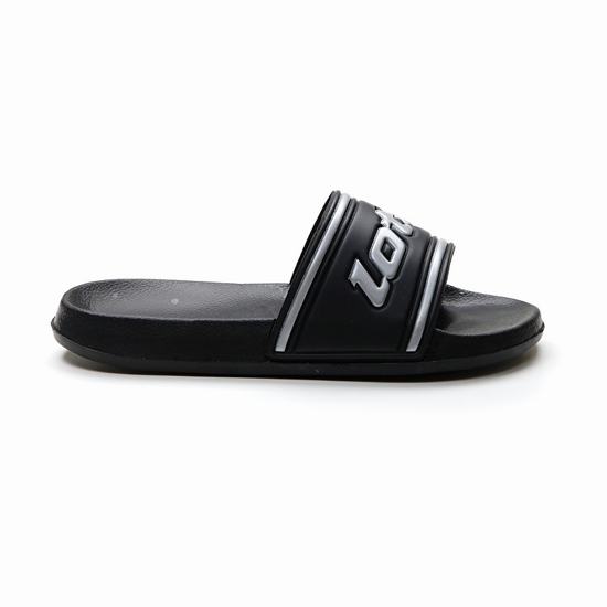 Lotto Midway Iv Slide W Slippers Black / Silver | 1RYBB30G