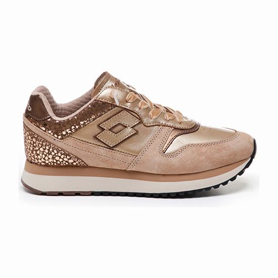 Lotto Slice Metal W Sneakers Brown | ISXME8KS