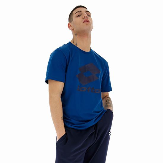 Lotto Smart Ii Js T Shirts Blue | UFWKJ4WZ