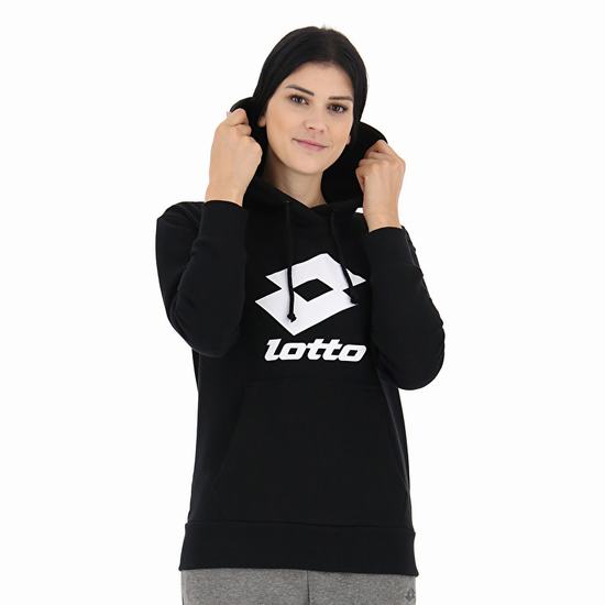 Lotto Smart W Ii Sweat Hd Ft Sweatshirt Black | RUEN4HIT