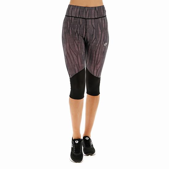 Lotto Speedrun W Ii Mid Leggings Black | YTXNRDSV