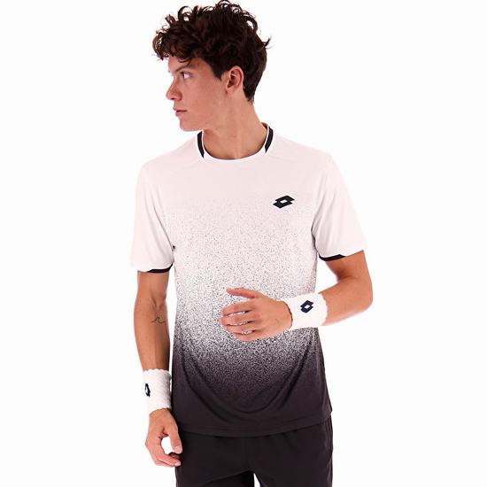 Lotto Tennis Tech T Shirts White / Black | DRCKMCL7