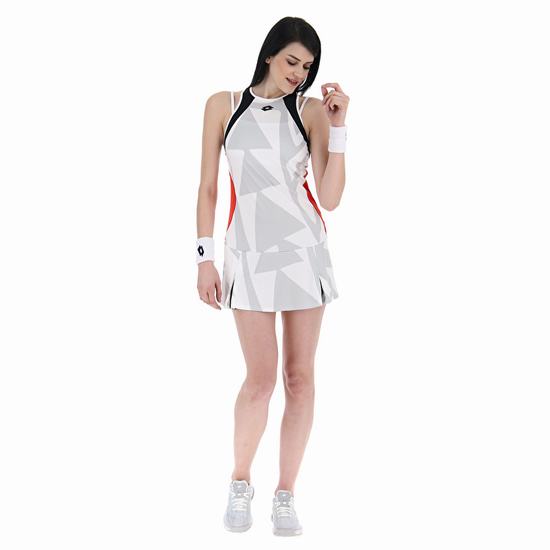 Lotto Top Ten W Iii Prt2 Pl Dress White / Red | DSBL0XVH