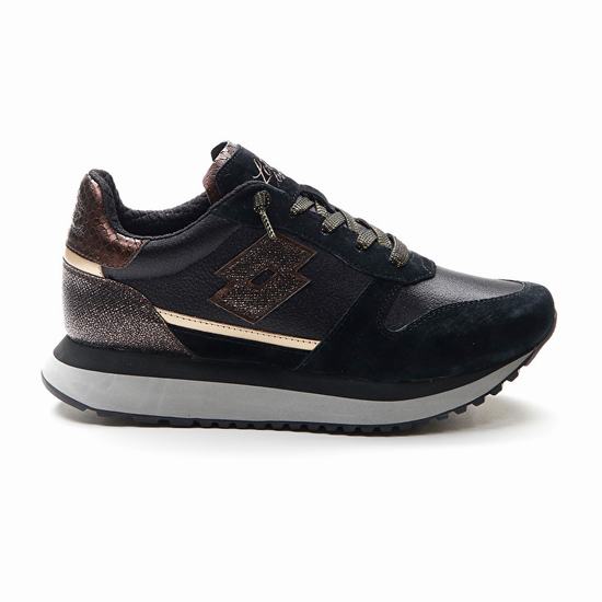 Lotto Wedge Bronze W Sneakers Black | 7AQ0UTOH